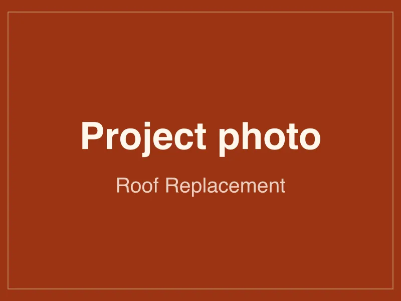 Completed roof replacement project